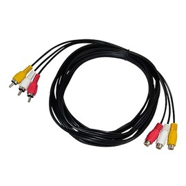 FELTECHELECTR Male to Female Splitter Av Adapter Cable Color Coded Audio Video Cable for and Cable Top Box Standard Composite Connectors