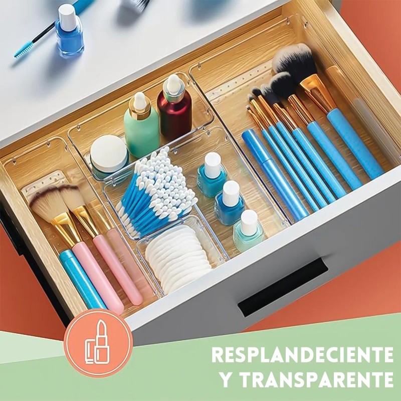 Organizador De Cajones Joyas Maquillaje 25 Pcs De Plástico