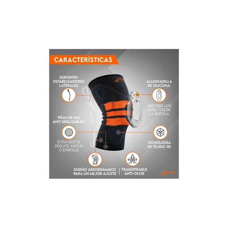 Pack de 2 Rodilleras Deportivas Hyperz para Compresión y Soporte