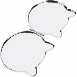 THJOPOKEEL Espejo Plegable Compacto Forma De Gato Espejo De Bolsillo De Viaje Espejo De Maquillaje Espejo De Doble Cara para Bolso De Oficina