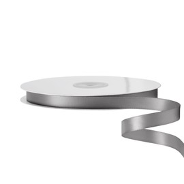 LIUYAXI Silver Double Face Satin Ribbon 3/8" X 50 Yards, Ribbons Perfect for Crafts, Gift Wrapping, Bow Making and More