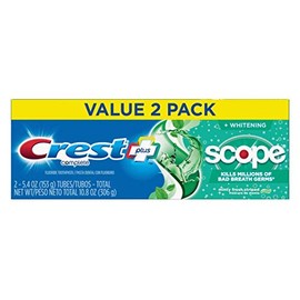 Crest Toothpaste 5.4 Ounce Plus Scope Value Pk 2 Minty Fresh (Pack of 3)