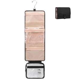 Relavel Travel Makeup Bag Hanging Toiletry Bag TSA Approved Clear Bag Toiletries Waterproof Cosmetic Bag Toiletry Bag Travel Toiletry Organizer for Bathroom Shower, Large Size