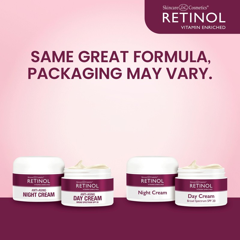Retinol Anti-Aging, Vitamin Enriched Night Cream & Day Cream -