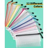 Smarpau A6 Mesh Document Bag, 36PCS Clear Pencil Case Plastic