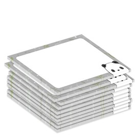 PRICARO Panda Bear Magnetic Notepad A7 Pack of 10