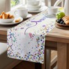 Birthday Table Runner, Colourful Dot Birthday Tablecloth with 4 Tablecloth