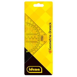 Idena 602035 Geo Triangle 14 cm without Handle Transparent