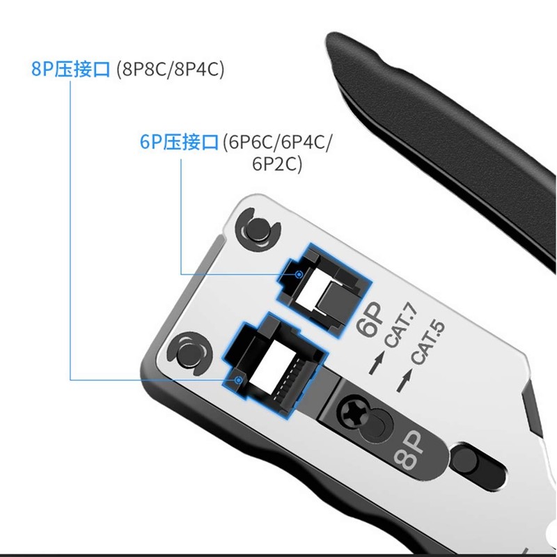 Yankok [CAT5 CAT6 CAT7 Modular Crimper] for Shielded and Unshielded