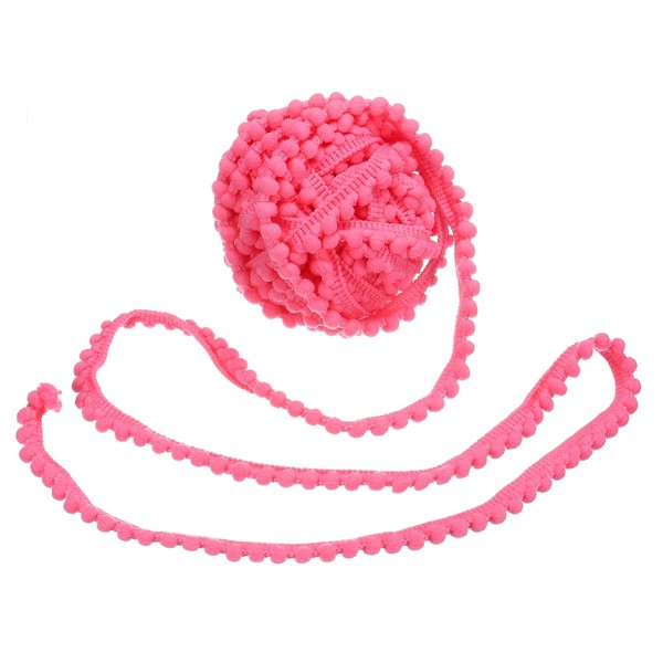 uxcell 8.5 Yards Pom Pom Trim Ribbon, 0.5" Wide Dark