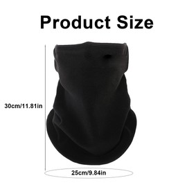 Thermal Neck Gaiter Snood, Balaclavas Face Mask, Warmer Fleece Lined Infinity Scarf, Thermal Snoods for Men Winter, Thick Neck Warmer Gaiter, for Mens Womens Outdoor Sports, Black