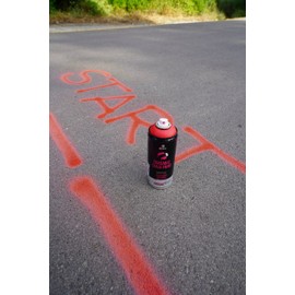 MONTANA COLORS - MTN PRO Chalk Tizada (Pintura Borrable Base Agua) Rojo Claro 400ml - Sin Plomo - Para Marcaje temporal, Decoración, Rotulación, Marcaje urbano y rural de eventos deportivos