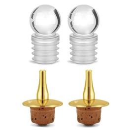 Dasher Tops,Glass Bottle Stoppers, Plastic Funnel for Bitters Bottle (4 Pack)