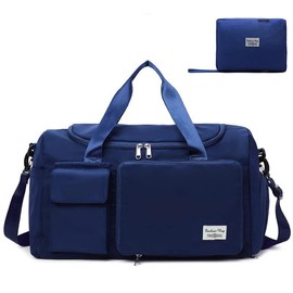 Jahomieo Foldable Gym Duffel Bag with Shoes Compartment &Wet Pocket Waterproof Travel Duffel Bag Overnight Bags