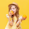 BignzwUra 24PCS Little Orange Cutie Themed Party Rubber Bracelets Tangerine