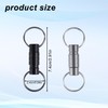 Tinoaly 2pcs Quick Release Keychain, Detachable Disconnect Pull-Apart Key Ring