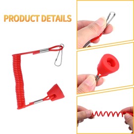 UOIENRT 22mm 7/8" Engine Stop Switch, Motorcycle Engine Kill Switch with Tether Lanyard Cord Boat Motor Kill Stop Switch