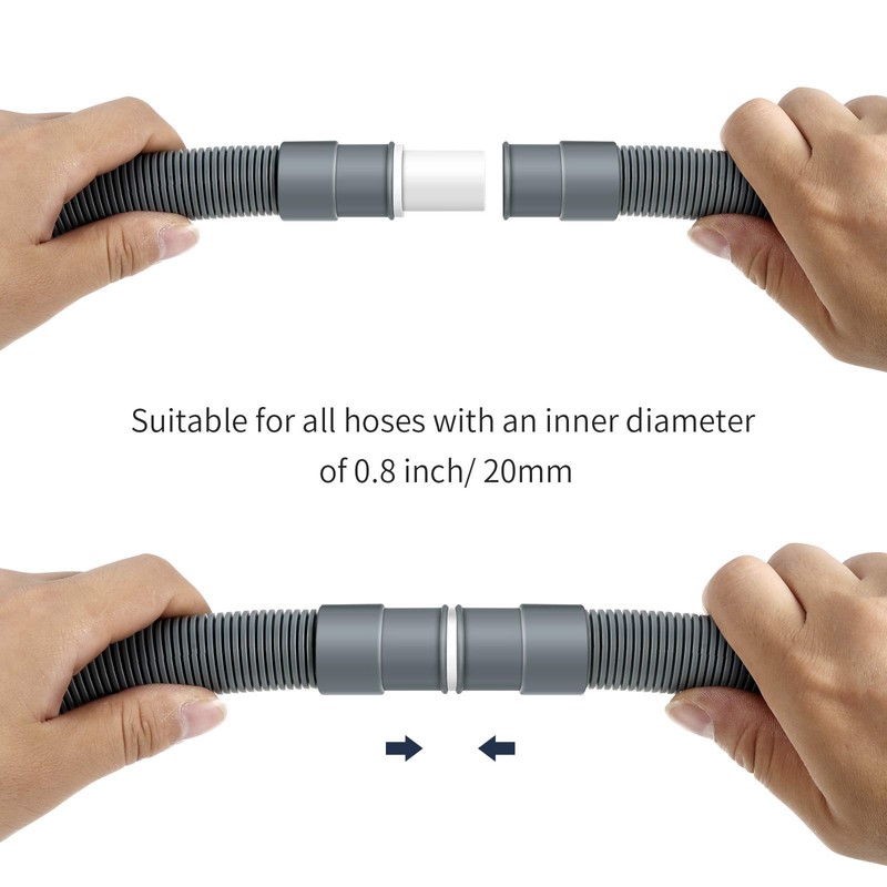 2 Pieces Washing Machine Drain Hose Connectors, Fit for 0.8