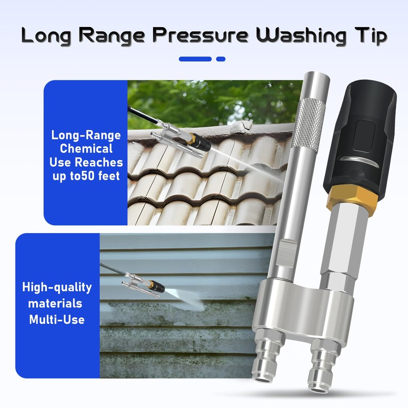 M5 Twist Nozzle,3-7 GPM Two-in-one Adjustable Downstream Soft Wash Nozzle,1/4"