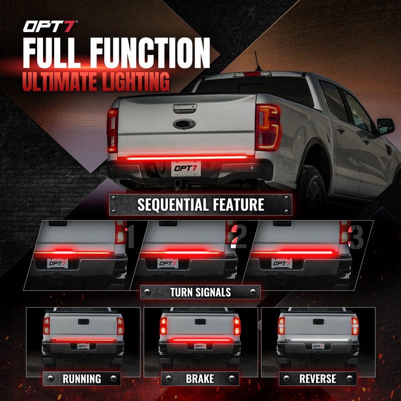 OPT7 60" Redline Parlux Triple Row LED Tailgate Light Bar