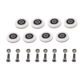8PCS x Shower Door Rollers,Roller Diameter 27mm, for The Bathroom Pan Glass Sliding Door Pulleys/Runners/Wheels,Strong Load-Bearing Capacity, Ultra-Quiet,CY105-LS-8PCS