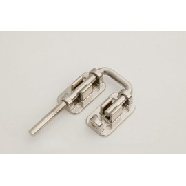 Patio Door Latch - Safe and Secure Drop-in Lock for Your Sliding Glass Doors, Patio Door Security Latch (Made in The USA) (Medium, Brass Plated)