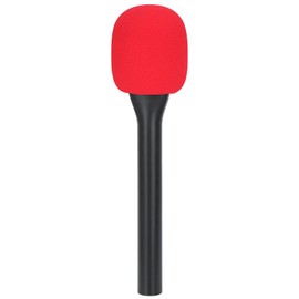SUNMON Interview Microphone Handle for RODE Wireless GO II, Wireless PRO, Wireless ME and DJI 2 Mic, Interview GO Handheld Adapter with 1/4" Threaded Holes, Convenient Attaching The Tripod(Red)
