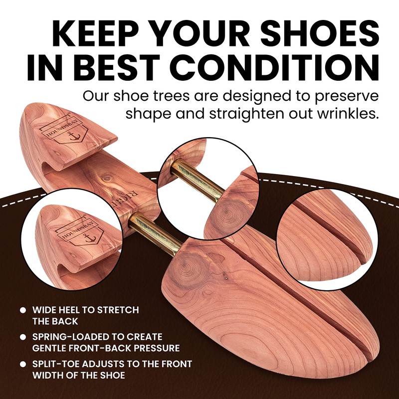 HOUNDSBAY Men's Cedar Shoe Tree with Wide Heel - Purchase