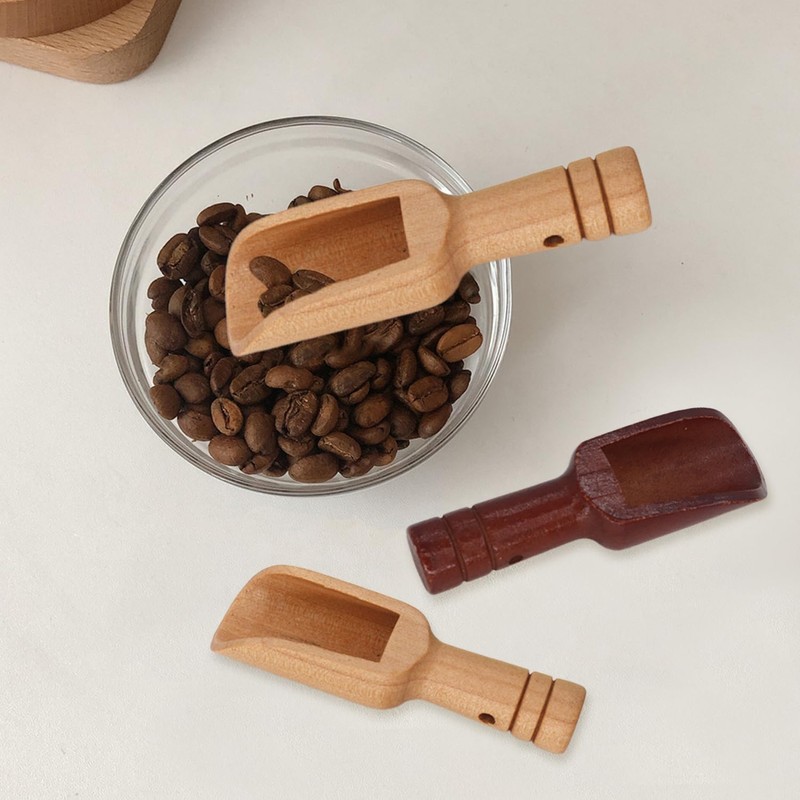 6 Pieces Small Wooden Spoon, Small Tea Spatula, Mini Wooden