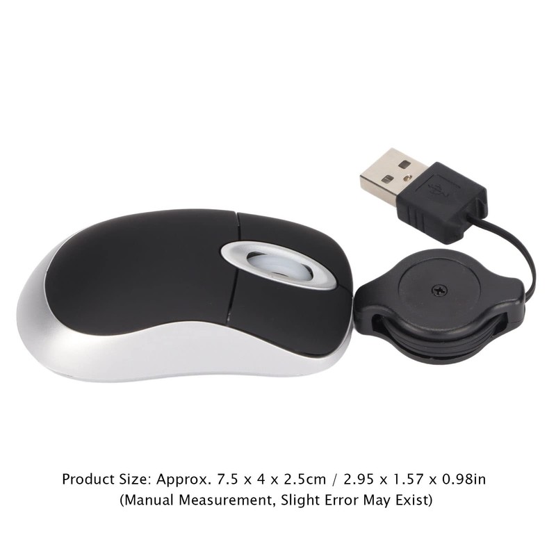 Yoidesu Mini Mouse, Mouse Portátil Ratón de Computadora con Cable