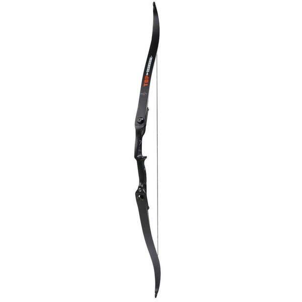 TOPARCHERY Archery 56" Takedown Hunting 50lbs Recurve Bow Metal Riser Right Hand Black Longbow