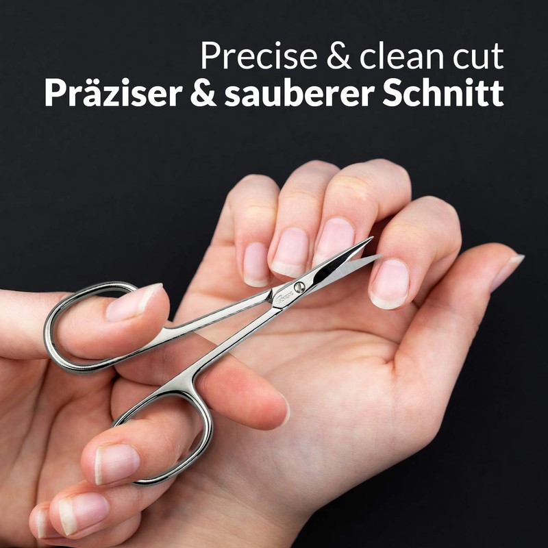Solingen Curved Cuticle Scissors – Precision German Steel for Manicure