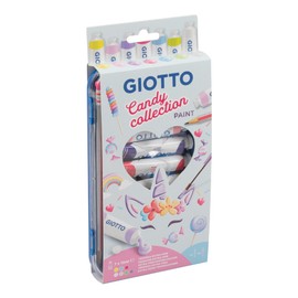 Giotto Paint Candy Collection 7x 12ml + 1 pennello + 1 Matita Giotto