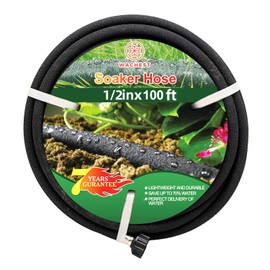 WACHEST Soaker Hose 25 FT 50 FT 75 FT 100 FT – Adds Length when needed - Saves more than 70% water – Perfect delivery of water - Great for gardens/flower beds（1/2in100ft）