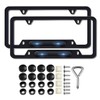 2 Pcs Black License Plate Frames Compatible with xfl Metal