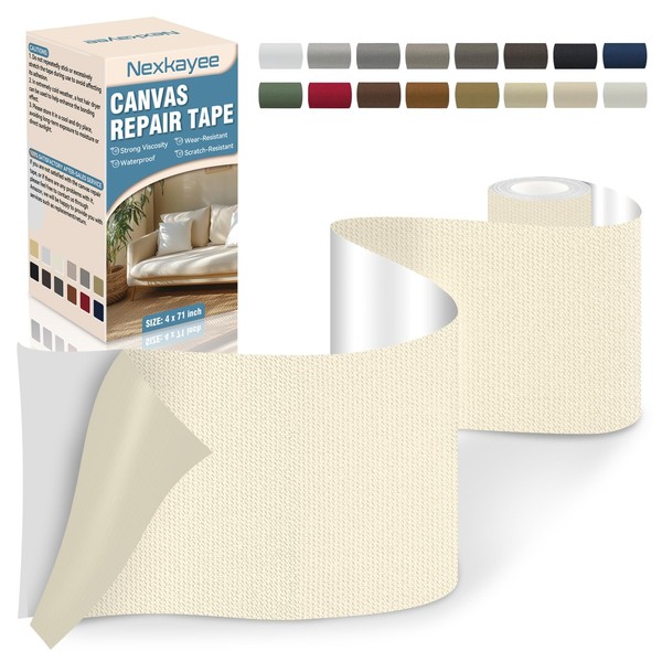 Nexkayee Canvas Repair Tape, 4×71 Inch Canvas Repair Patch, Waterproof