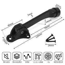 MITUKE Door Stopper Entrance Folding Door Stopper Door Fixing Back Door Stopper Easy Installation Stopper Door Indoor Rubber