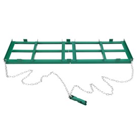 GarveeTech Driveway Drag 4 Ft Width, Drag Harrow Driveway,Grader Landscape Power Rake for ATV, UTV, Tractor, Mower, Tow Behind Yard Lawn Leveling Tool with 6 Ft Heavy Duty Chain