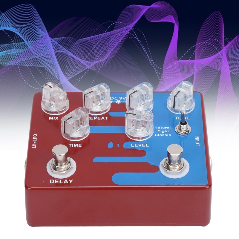 Distortion Delay Guitar Effect Pedal Digital with 3 Molds CP‑68
