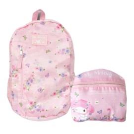 Hatayama Shoji 33202300 Watercolor Flower My Melody Folding Backpack H 15.0 x W 11.0 x D 5.1 inches (38 x 28 x 13 cm)
