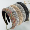 JIHUOO Funkelndes Strass-Stirnband, gepolstert, glitzernd, breites Stirnband, ausgefallener Schmuck-Kopfschmuck, glitzerndes