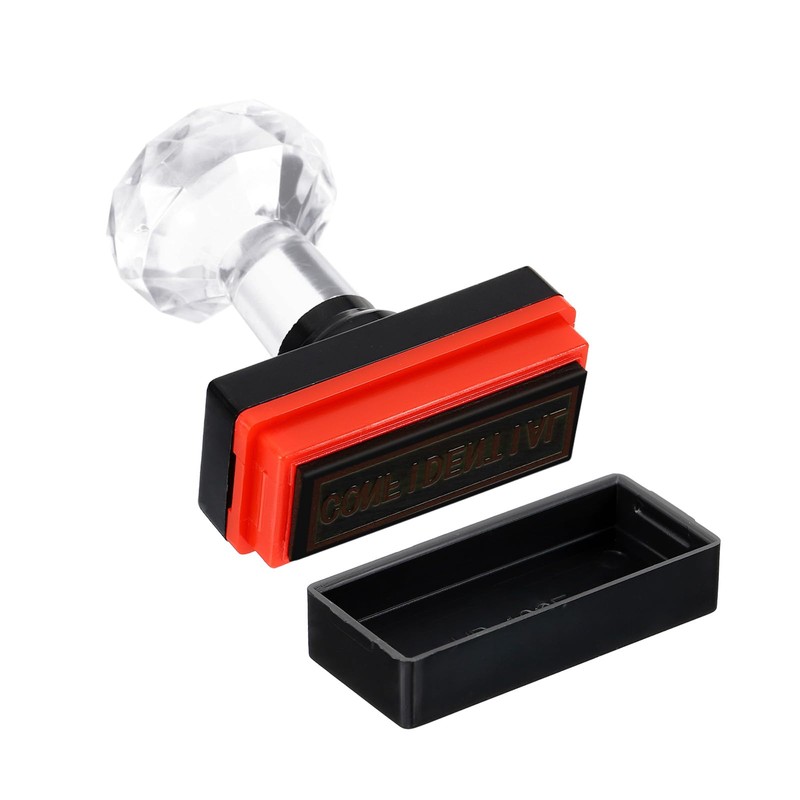 PATIKIL Confidential Stamps Self Inking Red Ink Office Stamp Refillable