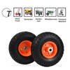Tiousmoky 10" Flat Free Tires Solid Heavy Duty Tires Wheels,