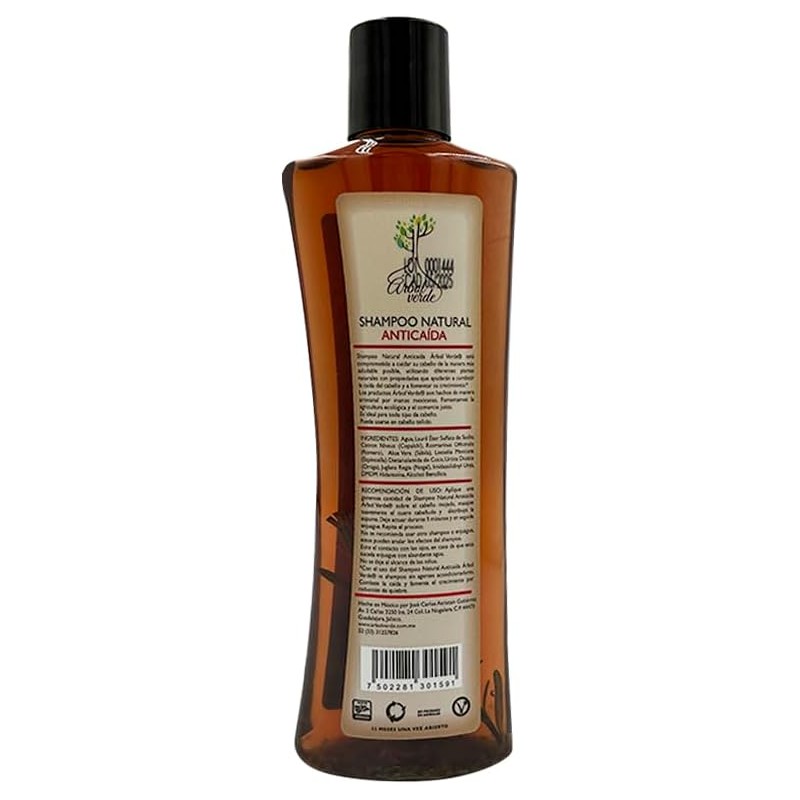 Arbol Verde Shampoo Natural Anticáida con sábila y espinosilla 200