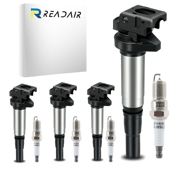 Readair Ignition Coil UF598 Pack & Spark Plugs Set of