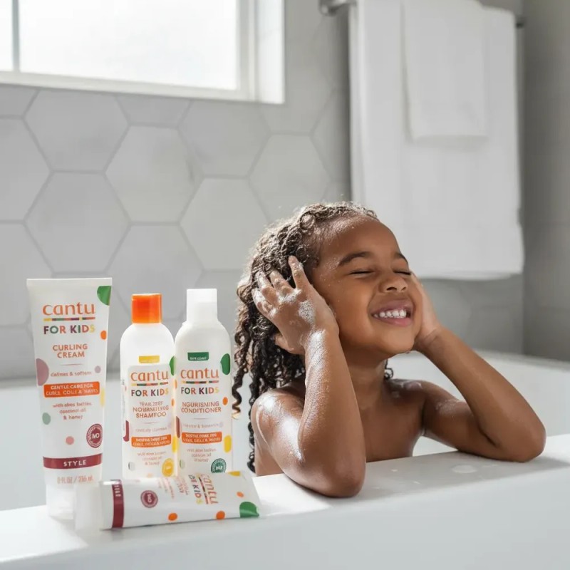 Kit Cantu For Kids Shampoo Y Acondicionador Crema Para Rizos
