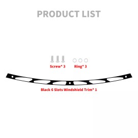 HDBUBALUS Black Batwing Fairing Windshield Slotted Windscreen Trim Fit For Street Glide 13