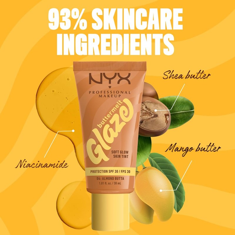 NYX Professional Makeup Buttermelt Glaze Soft Glow Skin Tint +
