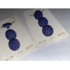 La Mode Vintage Royal Cobalt Etched Buttons 5/8” (16mm) -9
