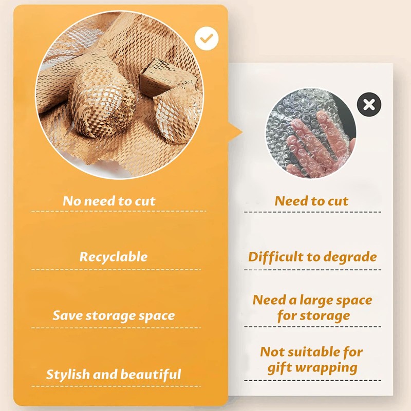 Honeycomb Packing Paper Roll 30cm x 10M, Bubble Wrap Alternative,